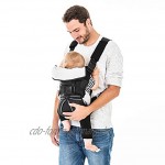 Hauck 4 Way Carrier Ergonomische Babytrage 4 in 1 inkl. Kopf und Nackenstütze hoher Tragekomfort Vier Tragemöglichkeiten ab Geburt bis zu 12 kg Schwarz