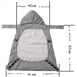 iSpchen Baby Regencover Tragecover Carrier Cover,Regenschutz für Babytragen,Dick Baby Sling Wintercover,Grey EINWEG