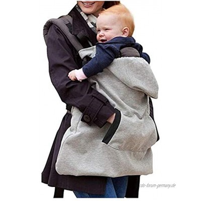 iSpchen Baby Regencover Tragecover Carrier Cover,Regenschutz für Babytragen,Dick Baby Sling Wintercover,Grey EINWEG