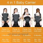 JooBebe Babytrage Ergonomisch Babytrage Neugeborene Baby Carrier Bauchtrage Ergonomisch 360 for All Seasons für Neugeborene & Kleinkinder 3,6-15 kg