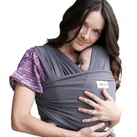 Sleepy Wrap Dark Grey Komfortable Babytragetasche aus Baumwolle für Neugeborene bis 35 lbs