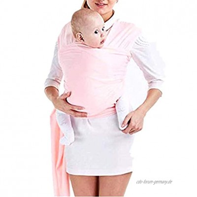 Tragetuch Baby elastisch für Neugeborene und Kleinkinder Babytragetuch Kindertragetuch Baby Bauchtrage Sling Tragetuch für Baby Neugeborene Innerhalb 16 KG von VOARGE rosa