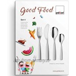 Gnali & Zani BIM 001 Good Food Set 4-teilig tral Kinderbesteck Edelstahl