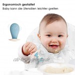 Baby Löffel Termichy Baby Löffel und Gabel für die Selbsternährung- BPA-freie Tragbare Kleinkind-Utensilien für Stufe 6 Monate + Blau