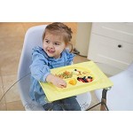 EasyMat Kids Tischset & Saugplatte mit Divisionen und Löffel. Kein Durcheinander Kleinkind und Baby Happy Face Essensset. Von Baby Led Weaning Alter 6 Monate + von EasyTot Gelb
