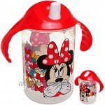 alles-meine.de GmbH 2 TLG. Set: Platzdeckchen + Trinklernbecher Trinklerntasse Trinklernflasche Disney Minnie Mouse 390 ml BPA frei auslaufsicher Baby Kinder Ei..