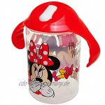 alles-meine.de GmbH 2 TLG. Set: Platzdeckchen + Trinklernbecher Trinklerntasse Trinklernflasche Disney Minnie Mouse 390 ml BPA frei auslaufsicher Baby Kinder Ei..