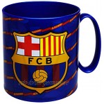 alles-meine.de GmbH großer Trinkbecher Henkeltasse Fußball FC Barcelona FCB inkl. Name 350 ml BPA frei Mikrowellen geeignet Kunststoff Plastik Trinklerntas..