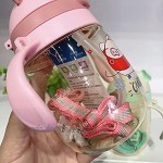 Baby-wasserflasche Babyflaschen Strohbecher Milchflasche Mit Schwerkraftkugel Leckdichte Wasserflasche Baby Trinkflasche Tragbarer Gewichteter Strohbecher Für 4+ Monate Kinder