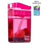 Drink in the Box 0.24L Trinkflasche mit Strohhalm für Kinder aus bruchsicherem Tritan pink oder blau pink