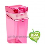 Drink in the Box 0.24L Trinkflasche mit Strohhalm für Kinder aus bruchsicherem Tritan pink oder blau pink
