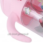 Gedourain Trinkflasche DIY Sticker Strohbecher mit Strohhalm fürs Büro für Babyspink