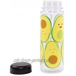 Happy Avocado Clear Water Bottle