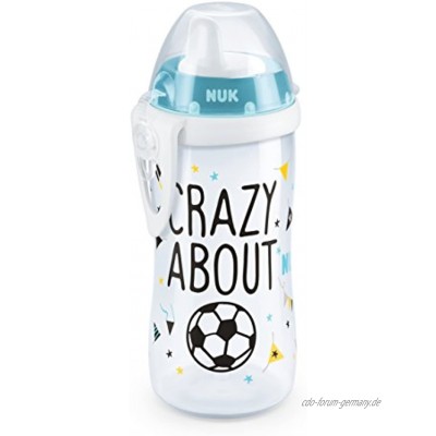 NUK 10255374 Kiddy Cup Fußball-Edition harte Trinktülle auslaufsicher 300 ml