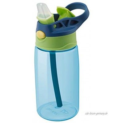 Superpop Kinder Kinder Trinkflasche Trinkflasche mit Strohhalm BPA frei Auslaufsicher Ideal für Kindergarten Schule Sport Arbeit Reisen 480ml Blau