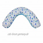 Babymajawelt® Stillkissen mit Perlenfüllung ver. Designs EPS Microperlen Schwangerschaftskissen Perlenfüllung ca. 190 x 64 cm TiPi blau