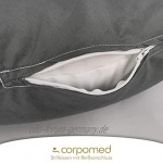 CorpoMED Stillkissen Medium 175x30cm inkl. Bezug Grey handgenäht aus Deutschland waschbarer Bezug aus 100% Baumwolle verwendbar als Schwangerschafts-Kissen und Lagerungskissen