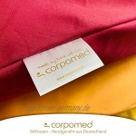 CorpoMED Stillkissen Medium 175x30cm inkl. Bezug Grey handgenäht aus Deutschland waschbarer Bezug aus 100% Baumwolle verwendbar als Schwangerschafts-Kissen und Lagerungskissen