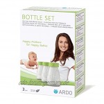 Ardo Bottle Set – Hochwertige Flaschen zur hygienischen Aufbewahrung von Muttermilch – Passend für Standard Flaschensauger – 3 Muttermilchbehälter