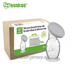 Haakaa Generation 2 Silikon Milchpumpe mit Saugfuß und Kappe 100 ml Fassungsvermögen