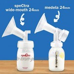 Maymom Flanscheinsätze 10 mm für Medela und Spectra 24 mm Schilder Flansche Verwendung mit Medela Freestyle und Sonata um Brustwarzentunnel auf 10 mm zu reduzieren;