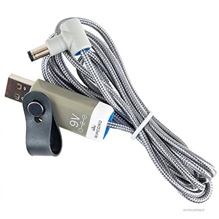 MyVolts Ripcord-USB-Ladekabel mit 9V DC Ausgangsstecker kompatibel mit Tommee Tippee Closer to Nature Double Electric Breast Pump