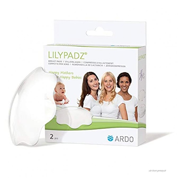Ardo LilyPadz – Mehrweg-Stilleinlagen aus BPA-freiem Silikon – Selbsthaftend und atmungsaktiv – Von Hebammen empfohlen – 2 Stück