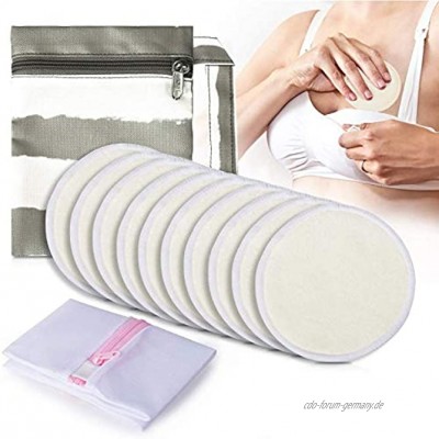 Bambus 10 Pcs Stilleinlagen Waschbar Wiederverwendbar Momcozy Still-Pads für Brustwarzen für Stillende Mütter mit Wäschebeutel & Reisetasche