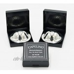 Capelino Zinnhütchen 2 Stk.- Schutz für Ihre Brustwarze 99,9% Reinzinn inkl. stabiler Aufbewahrungsboxen