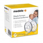 Medela Brustwarzenformer – Formt umgekehrte oder flache Brustwarzen zur Vorbereitung auf das Stillen – BPA-frei – Einheitsgröße für alle Mütter – 2er-Pack
