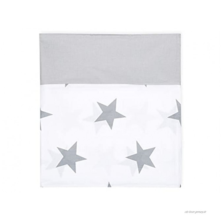 KraftKids Stilltuch große graue Sterne auf Weiss Unigrau großer Still-Schal für Mütter als Sichtschutz handgefertigt 100% aus Baumwolle Umfang: 160 cm Breite: 42 cm