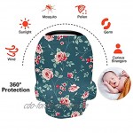 Mnsruu Baby Stillbezug zum Stillen Hochstuhlbezug Einkaufskorben-Abdeckung Floral Baby Autositzbezug