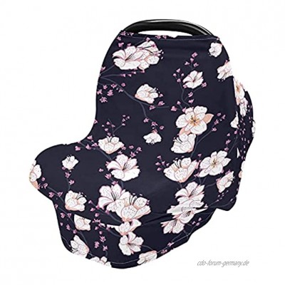 Mnsruu Baby Stilldecke zum Stillen Rosa Blumen Baby Autositzbezug Hochstuhlbezug Einkaufswagen-Abdeckung