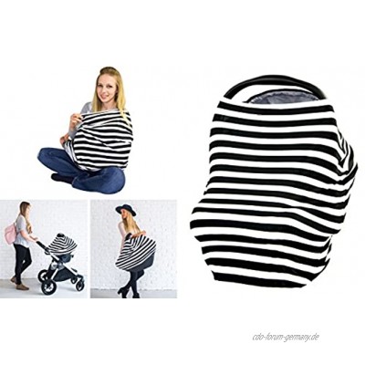 Xiaoyu Stilleinlage Babyschutzhaube Stilleinlage geeignet für Jungen und Mädchen Mehrzweck-Stilleinlage schwarz-weiß gestreift