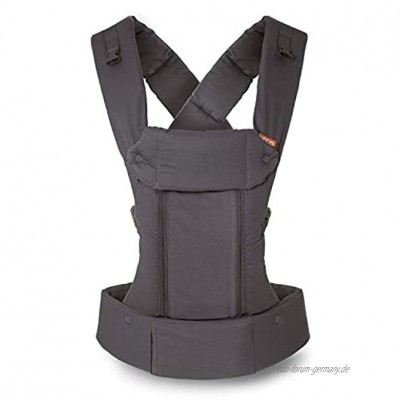 Beco 8 Baby Carrier from Birth Dark Grey Cotton Vented Back including Newborn Insert For Babies from 3.2 to 20 kg 0 to 48 Months