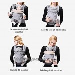G&F Babytrage Babyrückentragen Ergonomisch Atmungsaktiv Sicherheit Für 3-48 Monate Neugeborenes Bis Kleinkind Color : Green