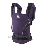 manduca Babytrage PureCotton > Premium Bundle Purple < Optimierte 3P-Sicherheitsschnalle Von Geburt an Paket incl. SizeIt Stegverkleinerer & ZipIn Ellipse für Neugeborene lila