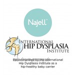 Najell Babytrage Original mitwachsende Kindertrage für Neugeborene und Kleinkinder von 0-3 Jahre 3,5-15kg matt schwarz