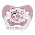 nip SchnullerLife: Mindert Druck auf Zähne & Kiefer Silikon-Schnuller Made in Germany BPA-Frei Größe 3 16-32 Monate Silikon Girl