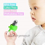 Voarge Fruchtsauger Fruchtsauger für Baby & Kleinkind Baby Fruchtsauger Schnuller BPA-frei Schätzchen Schnuller Gemüse sauger für Schätzchen Blau-Gelb-Grün