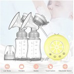 Milchpumpen Einzel- Doppel-Milchpumpe BPA-frei Leistungsstarke Milchpumpen USB Elektrische Milchpumpe mit Baby-Milchflasche Kalt-Wärmekissen Farbe: SET2-Gelb