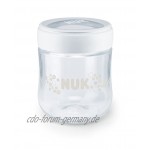 NUK Nature Sense Muttermilchbehälter mit Milchpumpen-Adapter All in One 2 Stück 150ml weiß
