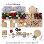 OKwife 1Set Holzperlen Baby Beißring Herstellung Schnullerkette DIY Crafts Zubehör
