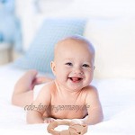 Heyu-Lotus Baby Beißring Silikon Fuchs Beissring für Baby Zum Zahnen Beißhilfe Holz Silikon Schadstoffgeprüft Schadstofffreier Baby Greifling BeißringRosa