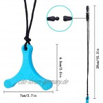 LLMZ Beißring Kauen Halskette Silikon Zahnen Anhänger 3 Stück Halskette Kauen Baby Teether Spielzeug Sensory Chew Halskette für Kinderkrankheiten