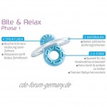 MAM Bite & Relax Set extra leichte blaue Beißringe für Babys schmerzlindernde Baby Zahnungshilfe für Vorder- und Backenzähne ab 2+Monaten