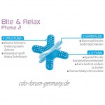 MAM Bite & Relax Set extra leichte blaue Beißringe für Babys schmerzlindernde Baby Zahnungshilfe für Vorder- und Backenzähne ab 2+Monaten
