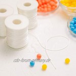 Mamimami Home 75m Satin Nylon Cord Perfekt für Zahnen oder sensorische Halsketten Safe und natürliche Silikon Zahnen Halskette Cord Diy Baby Zahnen Spielzeug