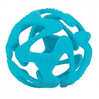 Nuby ID6836AQUA Spielzeug Beißball aus Silikon Aqua blau 3M+