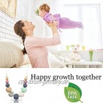 Stillkette,Zahnen Halskette Silikon Kauen Halskette für Mutter zu Tragen Baby Beißring Spielzeug für Zahnen Schmerzen Linderung BPA Frei handgefertigt von KEFU6 Farben